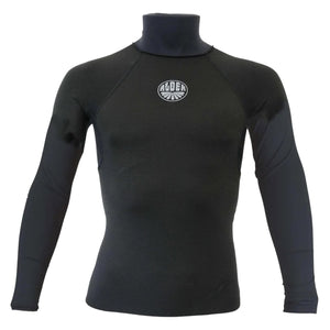Alder Mens Spirit Poly Thermal Longsleeve Rash Vest - Black - Mens Thermal Rash Vest by Alder