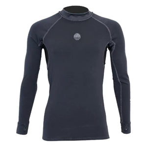 Alder Womens Poly Insulated Thermal Longsleeve Rash Vest - Black - Womens Thermal Rash Vest by Alder