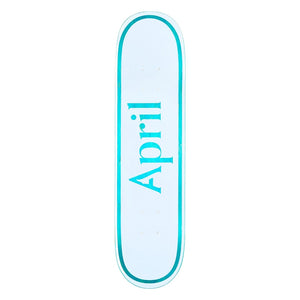 April 7.25 OG Logo Mini Skate Deck - Blue - Skateboard Deck by April 7.25 inch