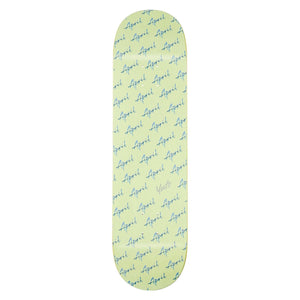 April 8.0" Yuto Chrome Script Deck - Green - Skateboard Deck by April 8.0 inch