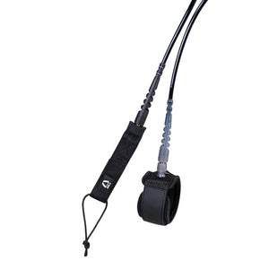 Bell 6ft Session 6mm Surfboard Leash - Black - 6ft Surfboard Leash by Bell 6ft