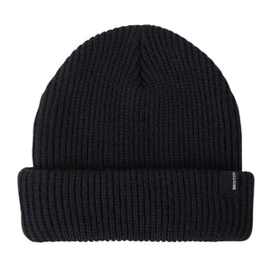 Brixton Chunky Heist Beanie - Black - Fold Beanie by Brixton
