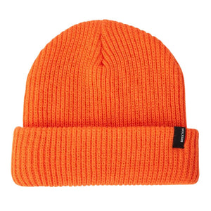 Brixton Chunky Heist Beanie - Bright Orange - Fold Beanie by Brixton