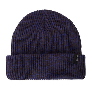 Brixton Chunky Heist Beanie - Marled Navy/Caramel - Fold Beanie by Brixton
