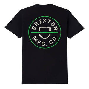 Brixton Crest II T-Shirt - Black/Stone/Green - Mens Graphic T-Shirt by Brixton