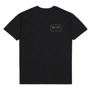 Brixton Grade T-Shirt - Black/Tobacco/Blue - Mens Graphic T-Shirt by Brixton