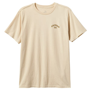 Brixton Homer T-Shirt - Cream Classic Wash - Mens Skate Brand T-Shirt by Brixton