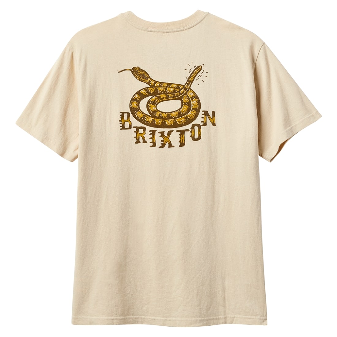 Brixton Homer T-Shirt - Cream Classic Wash - Mens Skate Brand T-Shirt by Brixton
