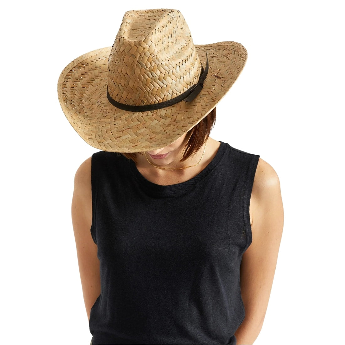 Brixton Houston Straw Cowboy Hat - Natural
