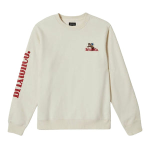 Brixton Inwood Crew Neck Sweatshirt - Egret White - Mens Crew Neck Sweatshirt by Brixton