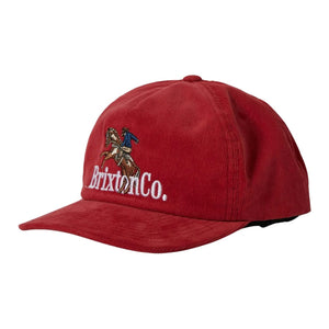 Brixton Inwood MP Snapback Cap - Red - Snapback Cap by Brixton One Size