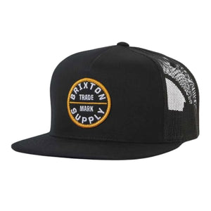 Brixton Oath MP Trucker Hat Cap - Black/Black - Trucker Cap by Brixton One Size