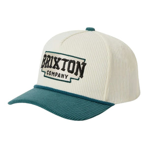 Brixton Pierson C NP MP Snapback Cap - Night Sage/Off White Corduroy - Snapback Cap by Brixton One Size