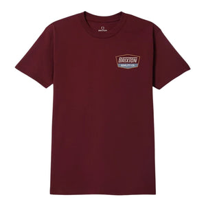 Brixton Regal T-Shirt - Burgundy/Tobacco - Mens Graphic T-Shirt by Brixton