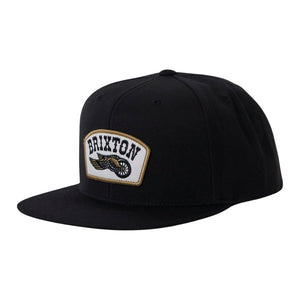 Brixton Roller MP Snapback Cap - Black - Snapback Cap by Brixton One Size