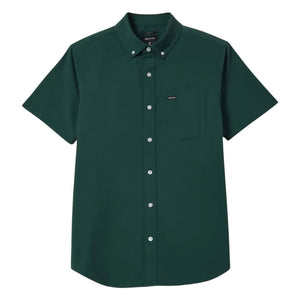 Brixton Sanford Oxford Short Sleeve Woven Shirt - Primal Green - Mens Casual Shirt by Brixton