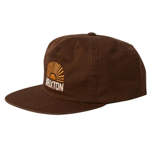 Brixton Sol HP Snapback Cap - Brown Sol Wash - Snapback Cap by Brixton One Size