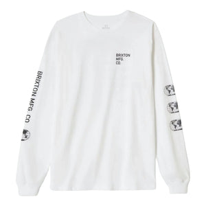 Brixton Union Longsleeve T-Shirt - White - Mens Graphic T-Shirt by Brixton
