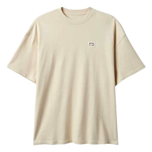 Brixton Woodburn HW Relaxed T-Shirt - Cream Classic Wash - Mens Graphic T-Shirt by Brixton
