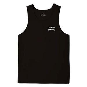Brixton Woodburn Tank Top Vest - Washed Black/White/White - Mens Skate Brand Vest/Tank Top by Brixton