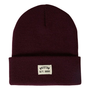 Brixton Woodburn Watch Cap Beanie - Port - Fold Beanie by Brixton