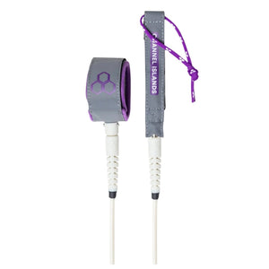 Channel Islands 6ft Dane Reynolds Everyday Surfboard Leash - Light Grey - 6ft Surfboard Leash by Channel Islands 6ft