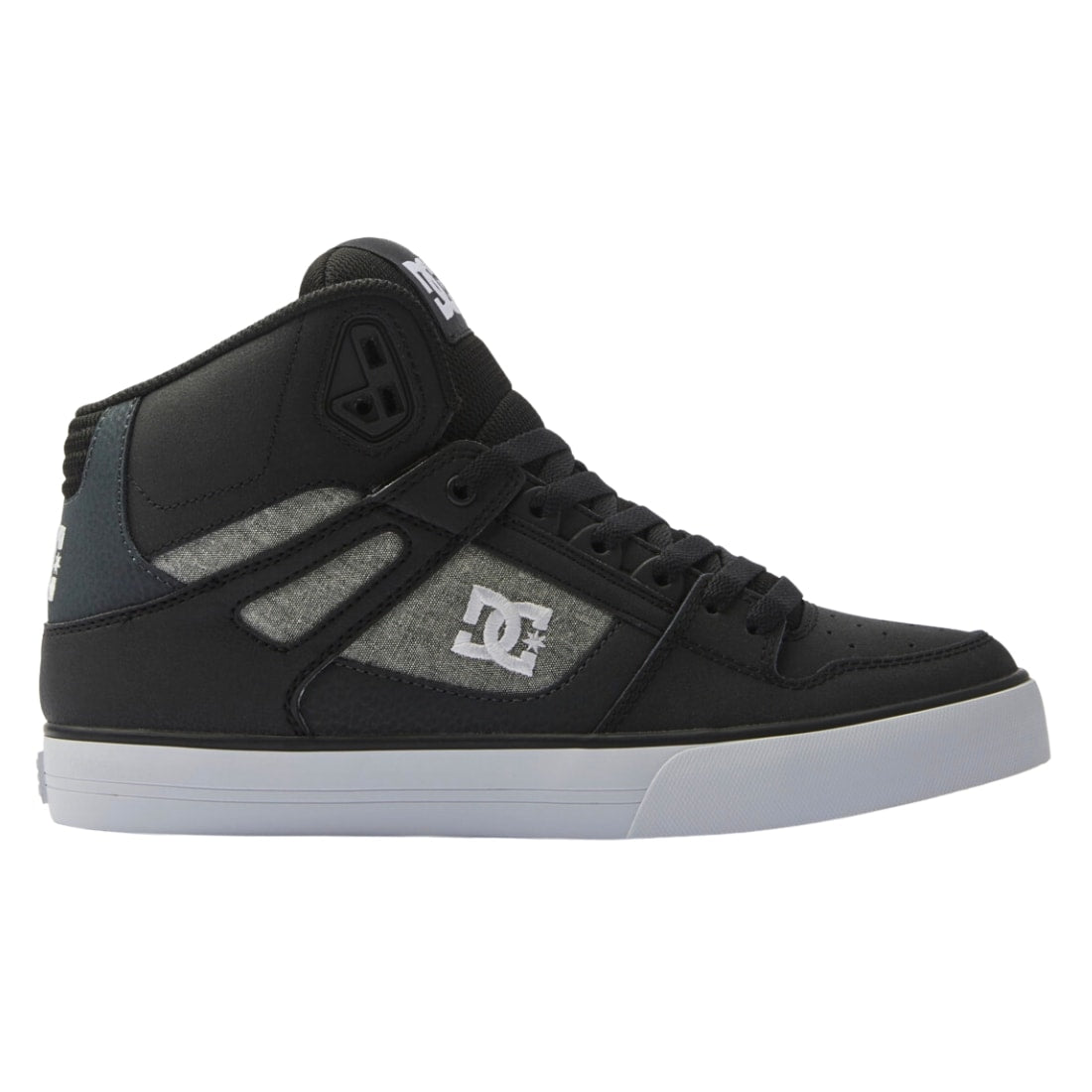 Dc Pure High Top Wc Shoes - Black White Armour - Mens High Top Trainers by DC