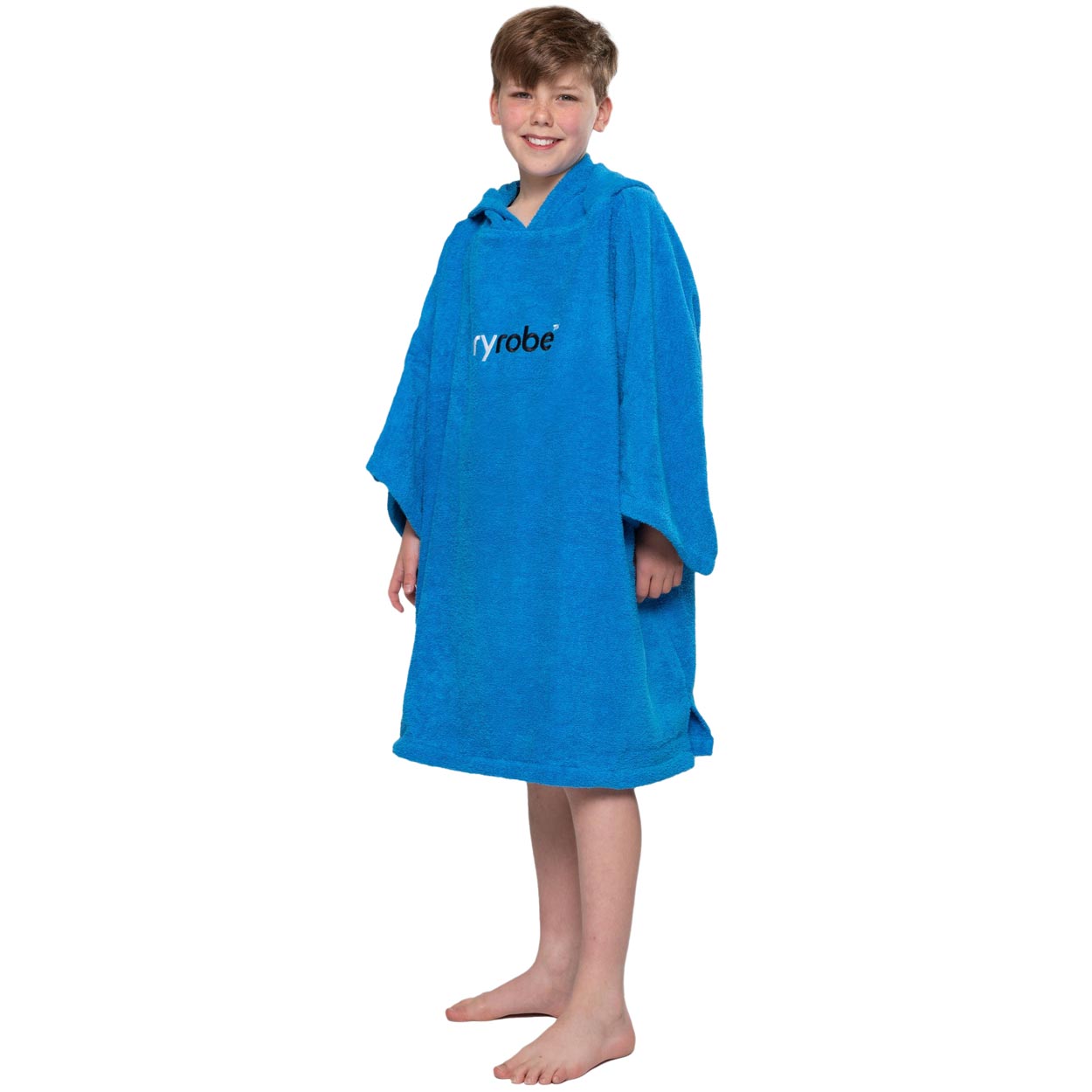 Dryrobe Kids Organic Cotton Short Sleeve Towel Dryrobe - Cobalt Blue