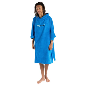 Dryrobe Organic Cotton Short Sleeve Towel Dryrobe - Cobalt Blue - Changing Robe Poncho Towel by Dryrobe