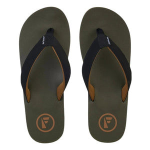 Foamlife Traa-SC Flip Flop Sandals - Olive - Mens Flip Flops by FoamLife