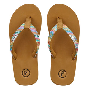 Foamlife Womens K Bay Flip Flop Sandals - Latte Brown - Womens Flip Flops by FoamLife