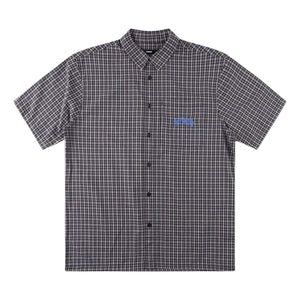 Former Vivian Check Short Sleeve Shirt - Worn Black - Mens Casual Shirt by Former