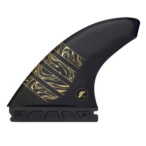 Futures Vector 3/2 Medium Alpha Thruster Surfboard Fins - Carbon/Gold - Futures Fins by Futures Medium Fins