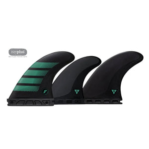 Futures F6 Alpha 5-Fin Surfboard Fins - Carbon/Teal - Futures Fins by Futures Medium Fins