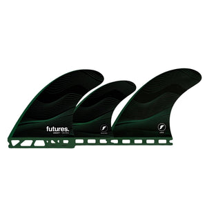Futures F8 Honeycomb 5-Fin Surfboard Fins - Green - Futures Fins by Futures Large Fins