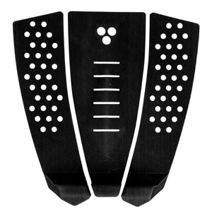 Gorilla Surf Skinny Three 3 Piece Surfboard Tail Pad - Black - 3 Piece Tail Pad by Gorilla Surf