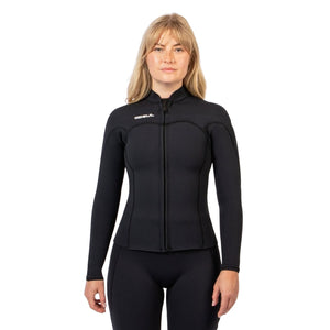 Gul Womens Response NatuR 3mm Front Zip Wetsuit Jacket - Black - Womens Wetsuit Top/Jacket by Gul