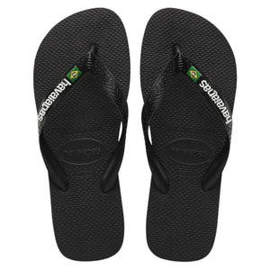 Havaianas Brasil Logo Flip Flop - Black/Black - Mens Flip Flops by Havaianas