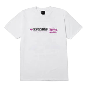 Huf Bass Power T-Shirt - White - Mens Graphic T-Shirt by Huf