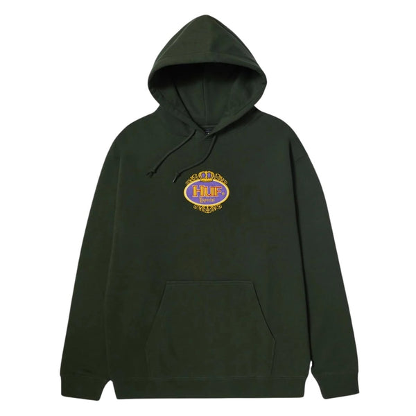 Huf Especial Pullover Hoodie Hunter Green Free UK Delivery Yakwax