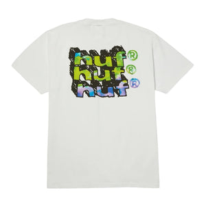 Huf Hand Stacked T-Shirt - White - Mens Graphic T-Shirt by Huf