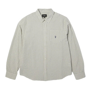 Huf Megablast Longsleeve Woven Shirt - Natural - Mens Casual Shirt by Huf