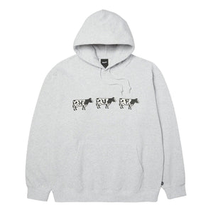 Huf Moo Pullover Hoodie - Heather Grey
