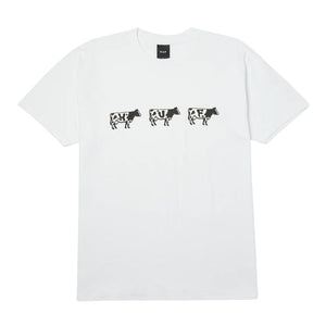 Huf Moo Tee - White - Mens Graphic T-Shirt by Huf