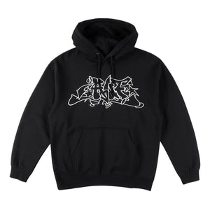 Huf Outlines Pullover Hoodie - Black - Mens Pullover Hoodie by Huf