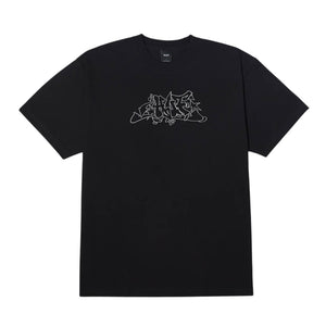 Huf Outlines T-Shirt - Black - Mens Graphic T-Shirt by Huf