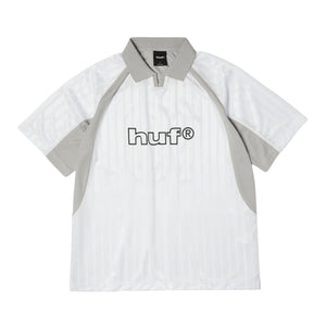 Huf Sideline Soccer Jersey - White - Mens Graphic T-Shirt by Huf