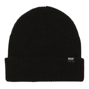 Huf Usual Cuff Beanie - Black - Fold Beanie by Huf