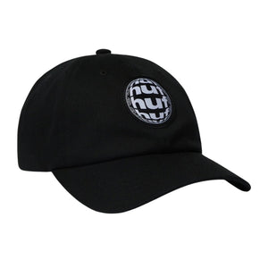 Huf Wide Angle 6 Panel Curved Hat - Black - Strapback Cap by Huf One Size
