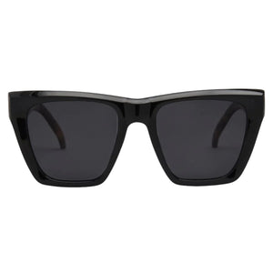 I-Sea Ava Polarised Sunglasses - Black & Blonde Tortoise/Smoke Polarized Lens